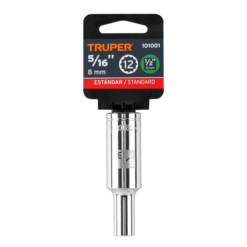 DADO LARGO DE 5/16 12 PUNTAS CUADRADO 1/2