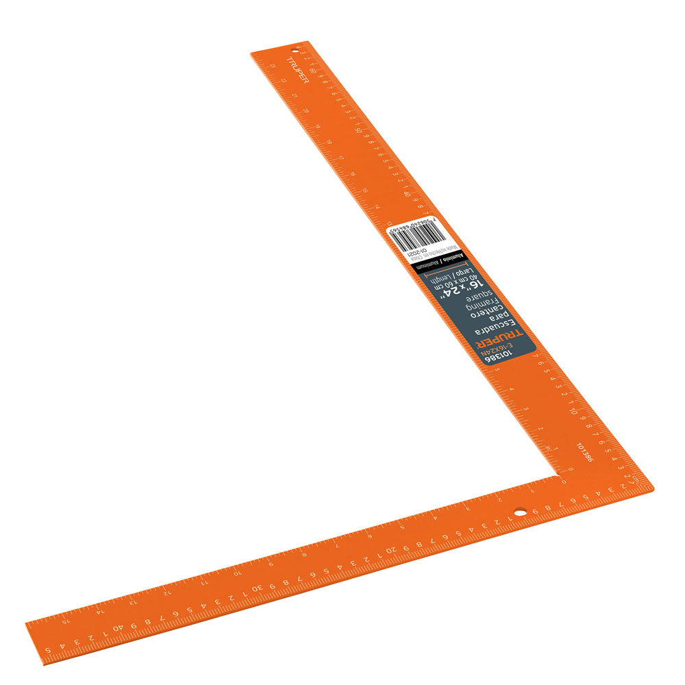 ESCUADRA PARA CANTERO 16 X 24 DE ALUMINIO COLOR NARANJA