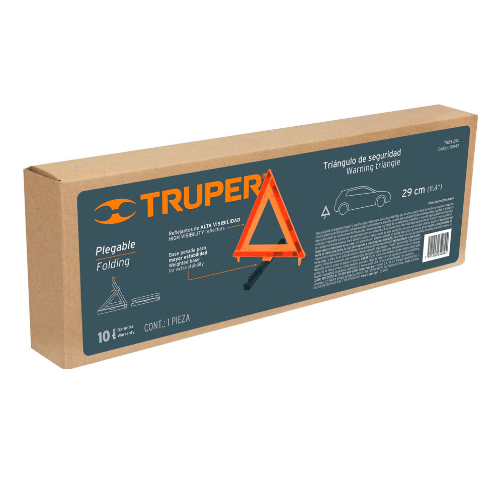 TRIANGULO DE SEG DE PLAST 29 CM TRISE-290