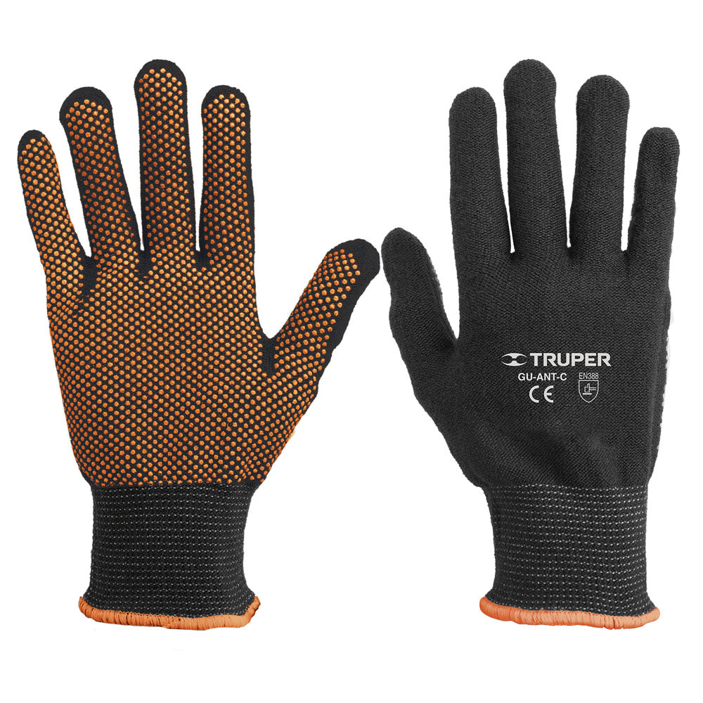 GUANTES DE NAILON CON PUNTOS DE PVC GU-ANT-M
