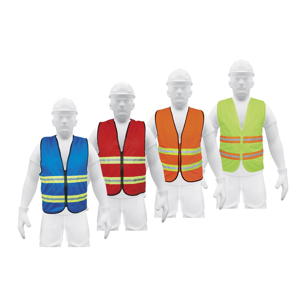 CHALECO DE SEGURIDAD CON CIERRE, AMARILLO