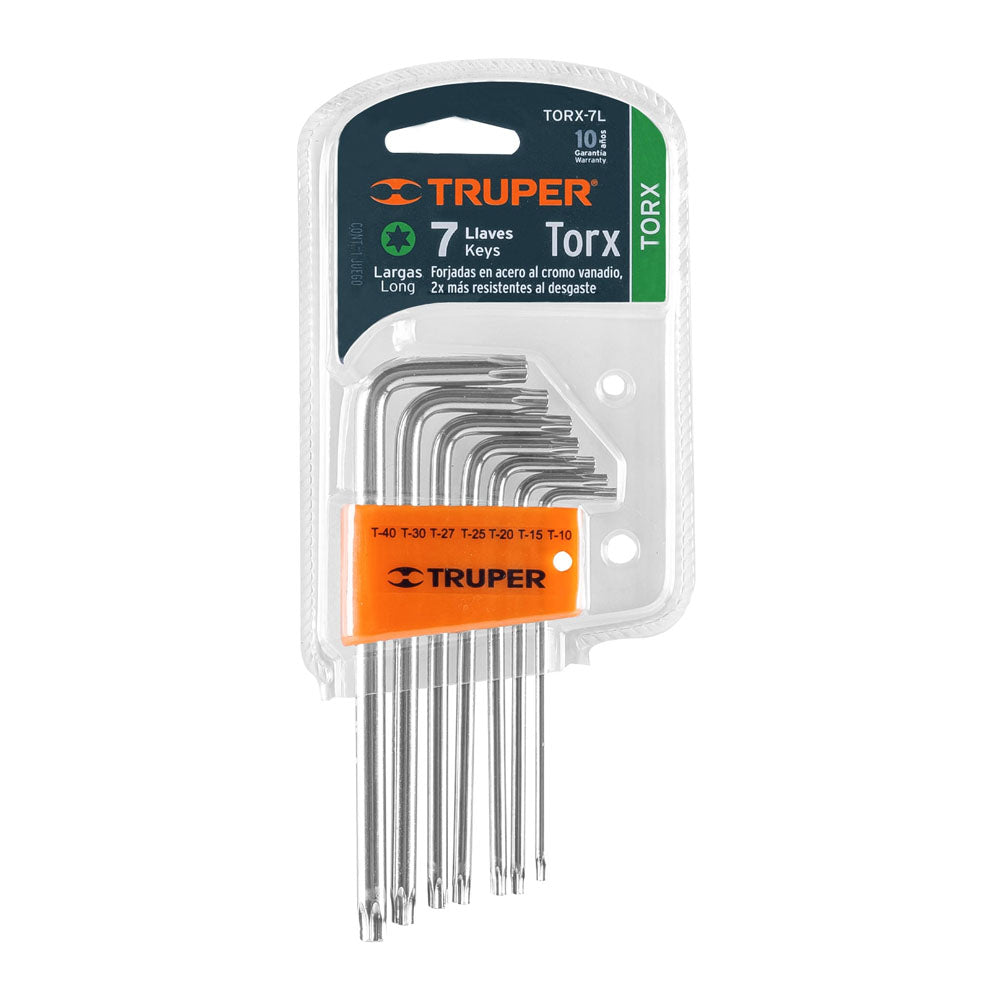 JGO DE 7 PIEZAS LLAVE TORK LARGAS