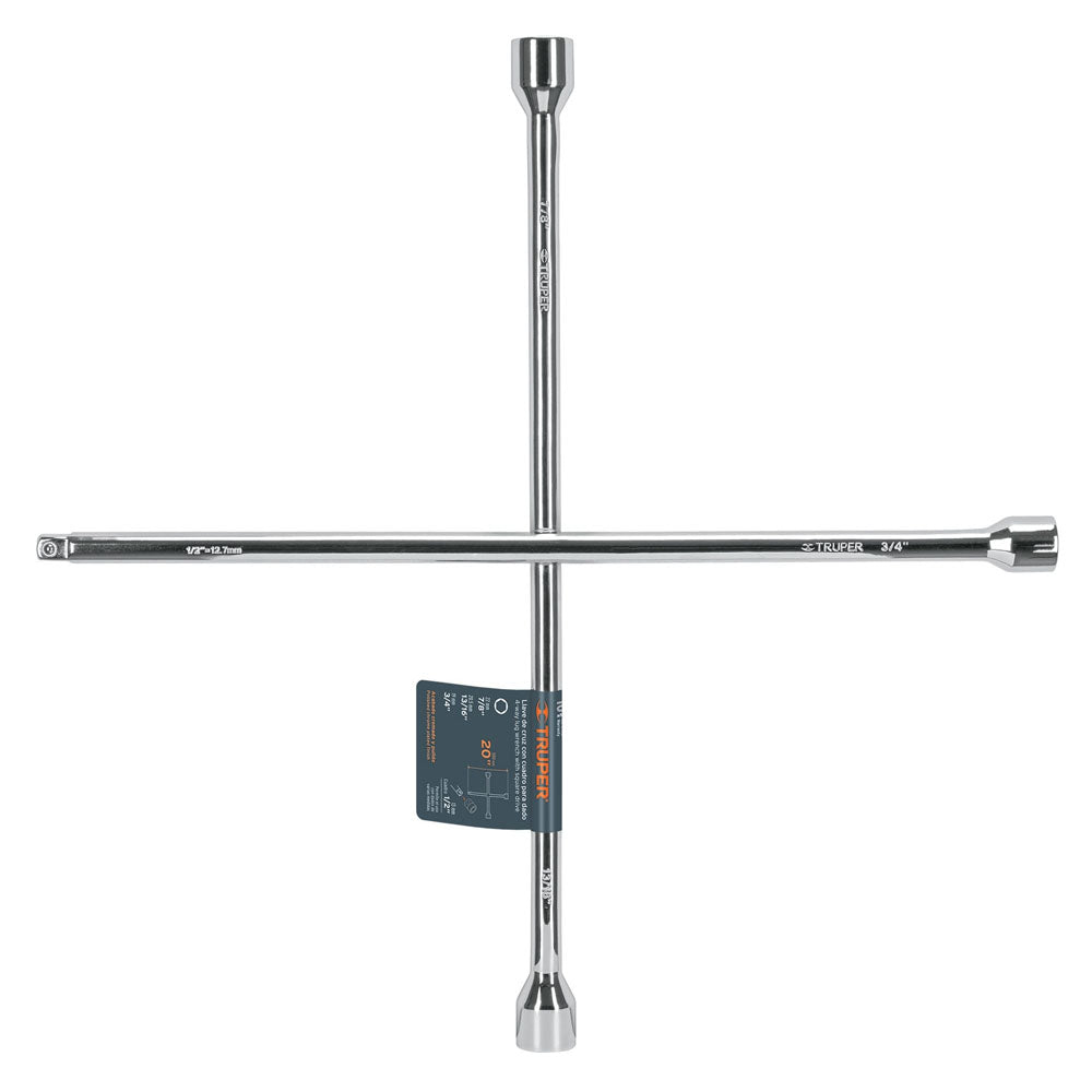 LLAVE DE CRUZ , 20" CON ENTRADA PARA DADO DE 1/2"