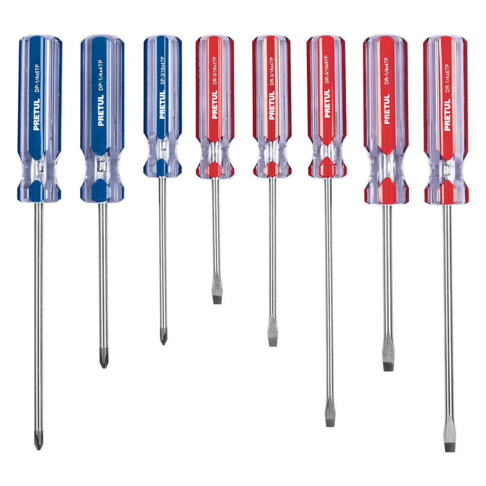 JGO DESARMADORES 8 PZAS MANGO PVC JD-8TP