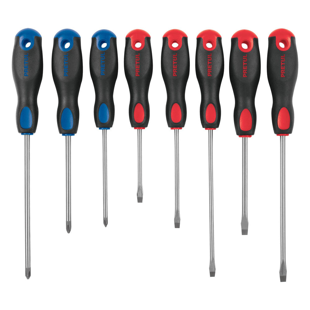 JGO DESARMADORES 8 PZAS MANGO COMFORT GRIP JD-8BP
