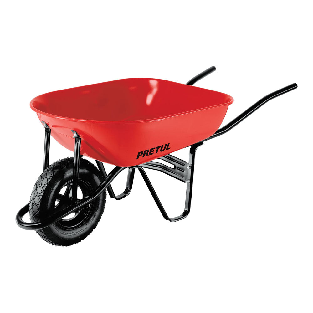 CARRETILLA 5.5 FT3 IMPONCHABLE BASTIDOR BIPARTIDO ROJA