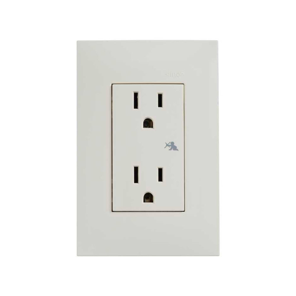 CONTACTO DUPLEX 2P+T S25 MARFIL C/ PLACA
