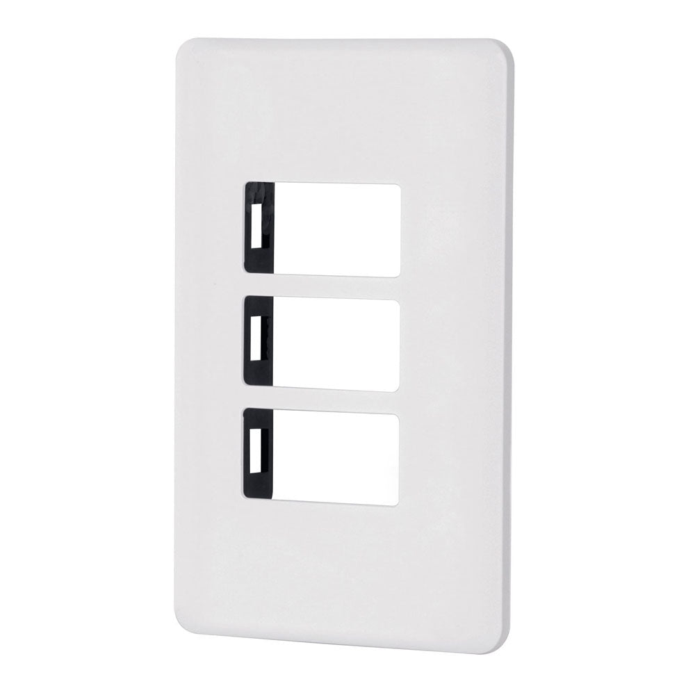 PLACA 3 MODULOS DE ABS BLANCA