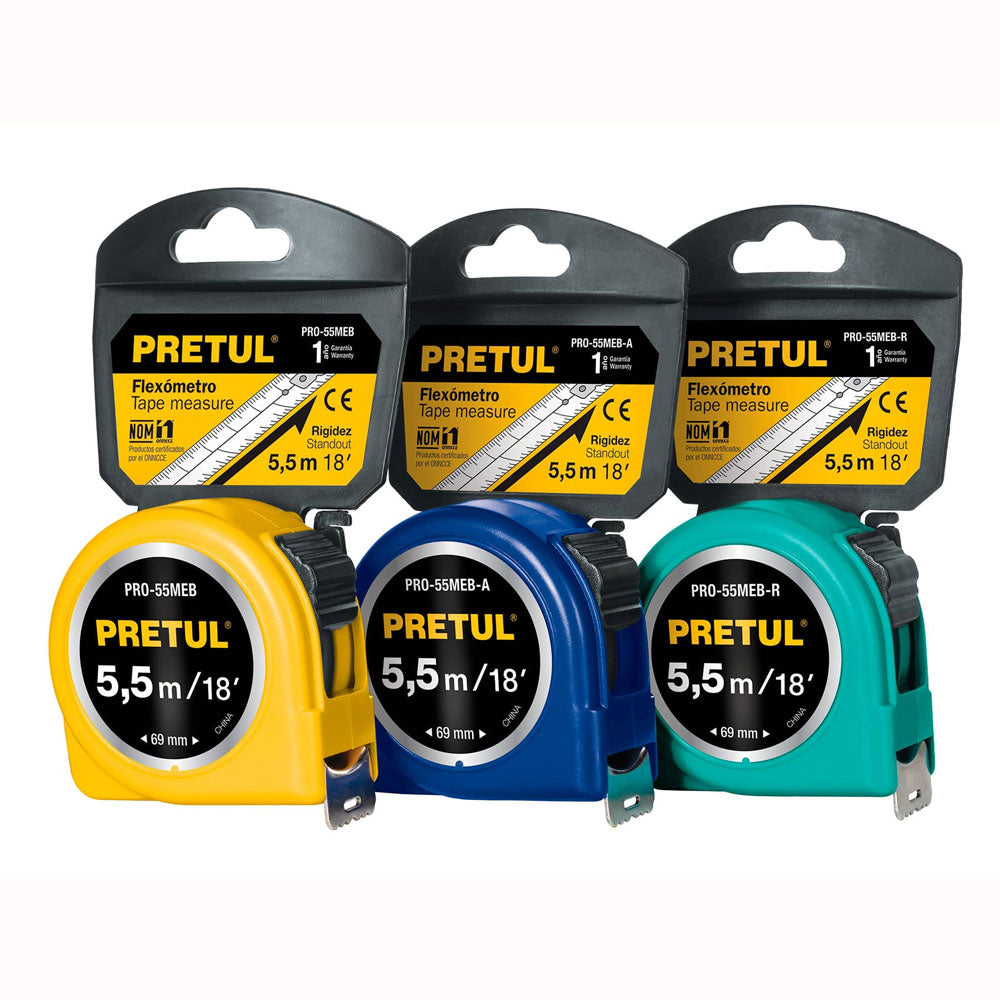FLEXOMETRO AMARILLO 5.5 M CINTA 25MM