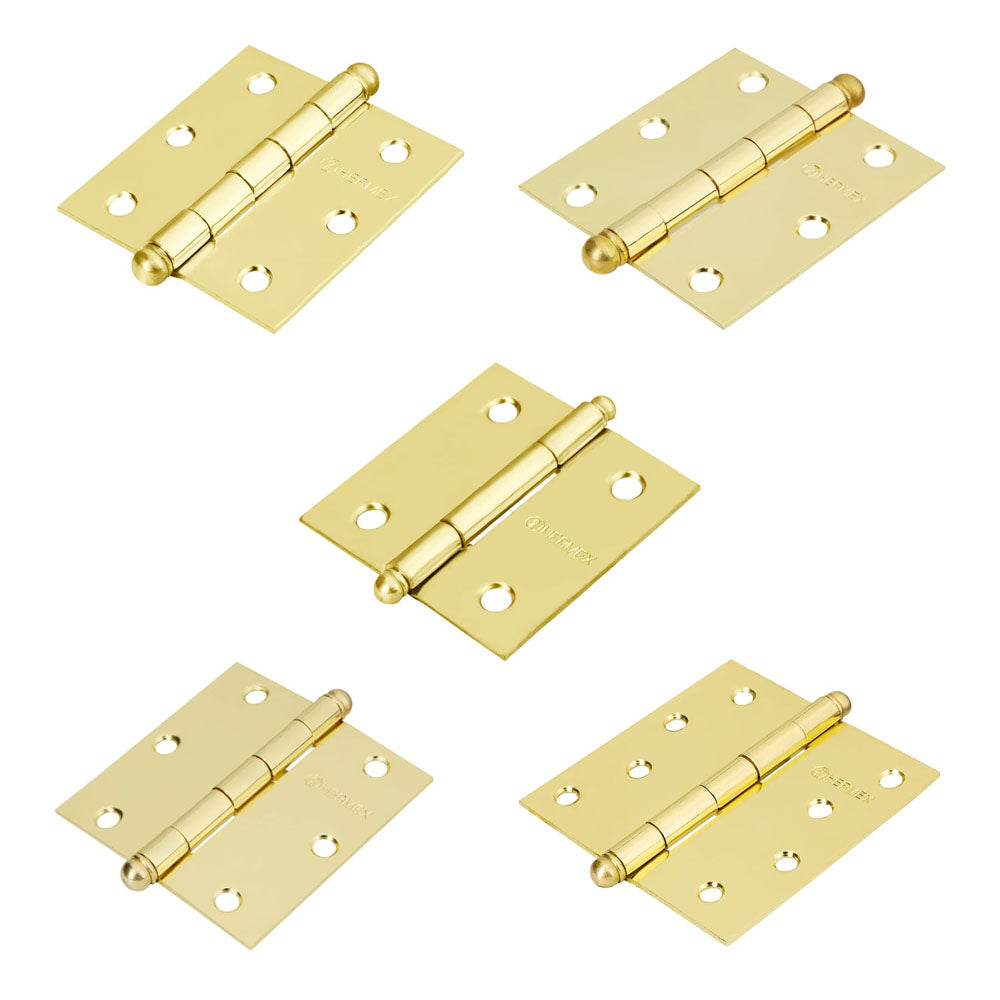 BISAGRA ACERO LATONADO 2.5MM CABEZA PLANA