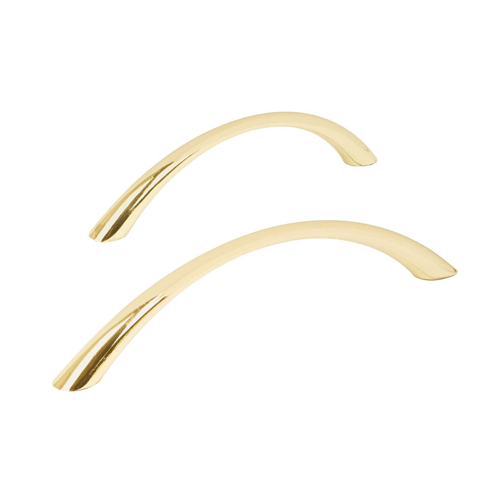 JALADERA LATON BRILLANTE ESTILO ARCO 128 MM JAL-1I28