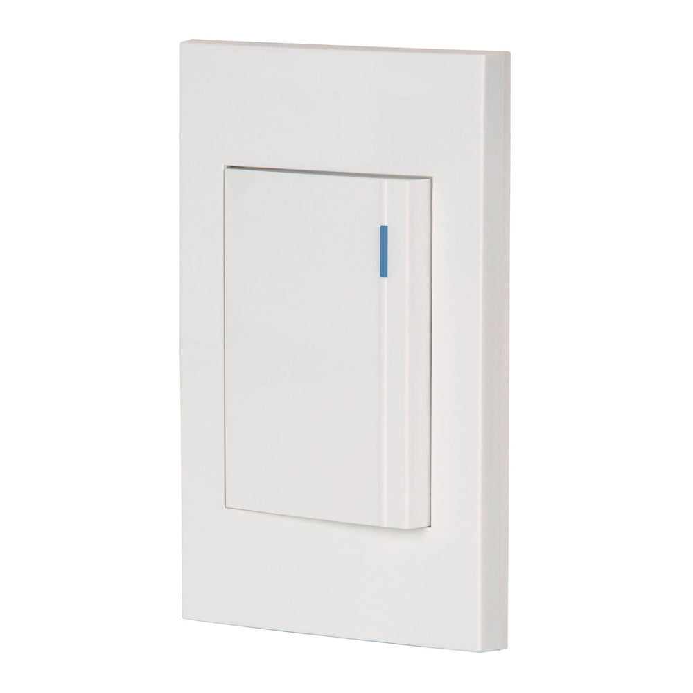 PLACA ARMADA 1 INTERRUPTOR, 3 MÓDULOS, ESPAÑOLA, BLANCO