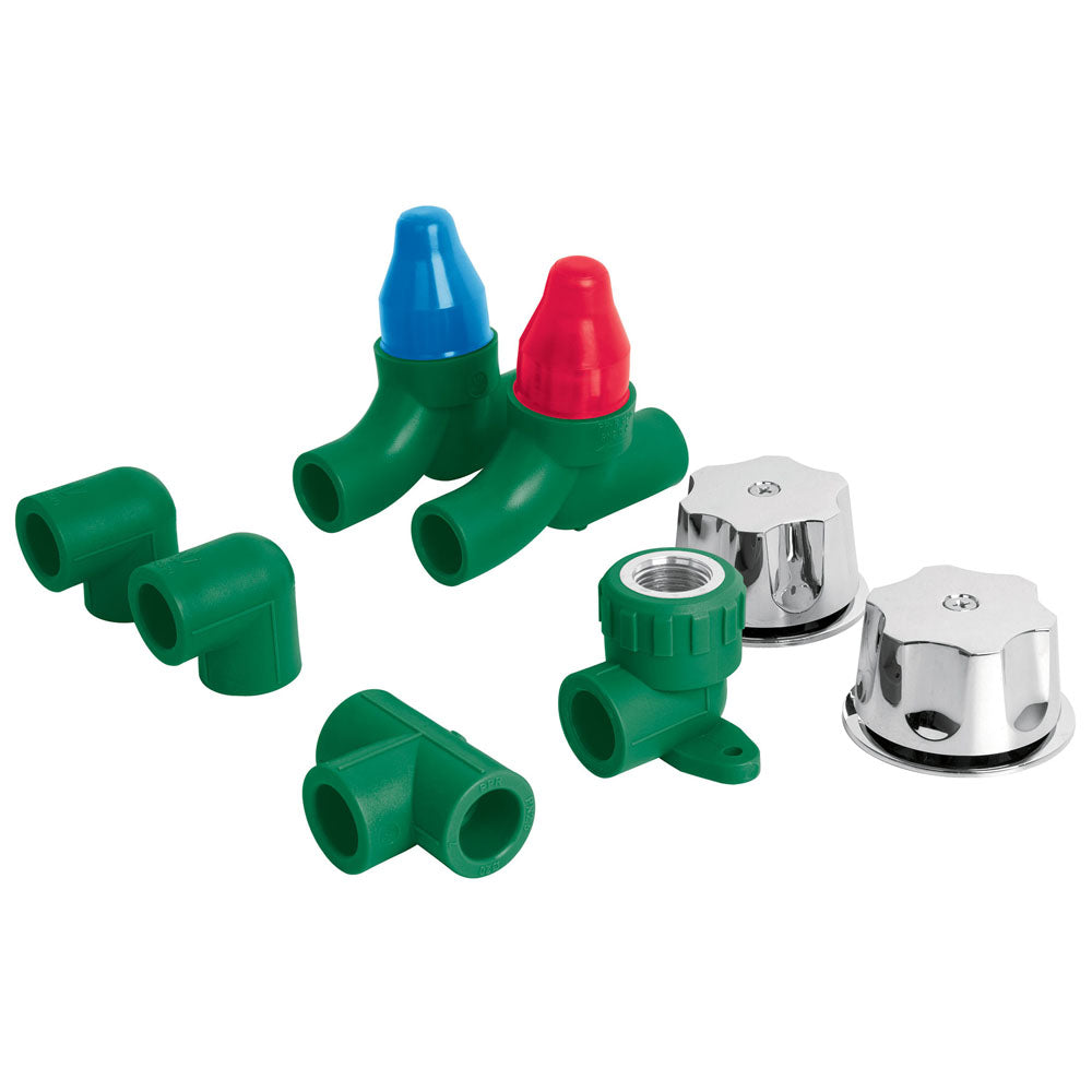 KIT DE CONEXIONES Y VALVULAS PARA INSTALACION REGADERA