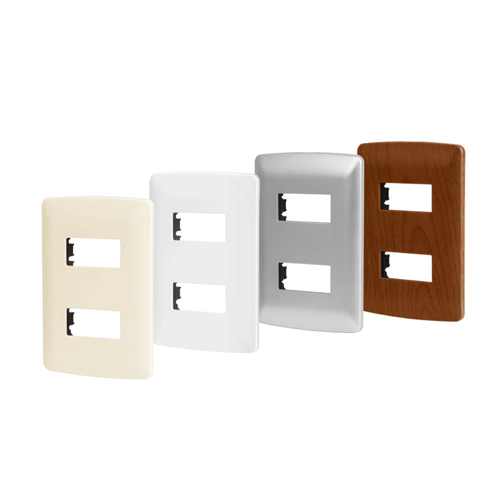 PLACA 2 MODULOS DE ABS LINEA ITALIANA PLATA