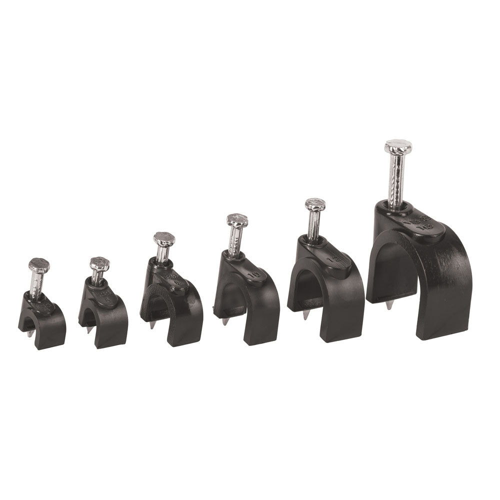 GRAPA CURVA 8MM NEGRA BOLSA GCU-8N