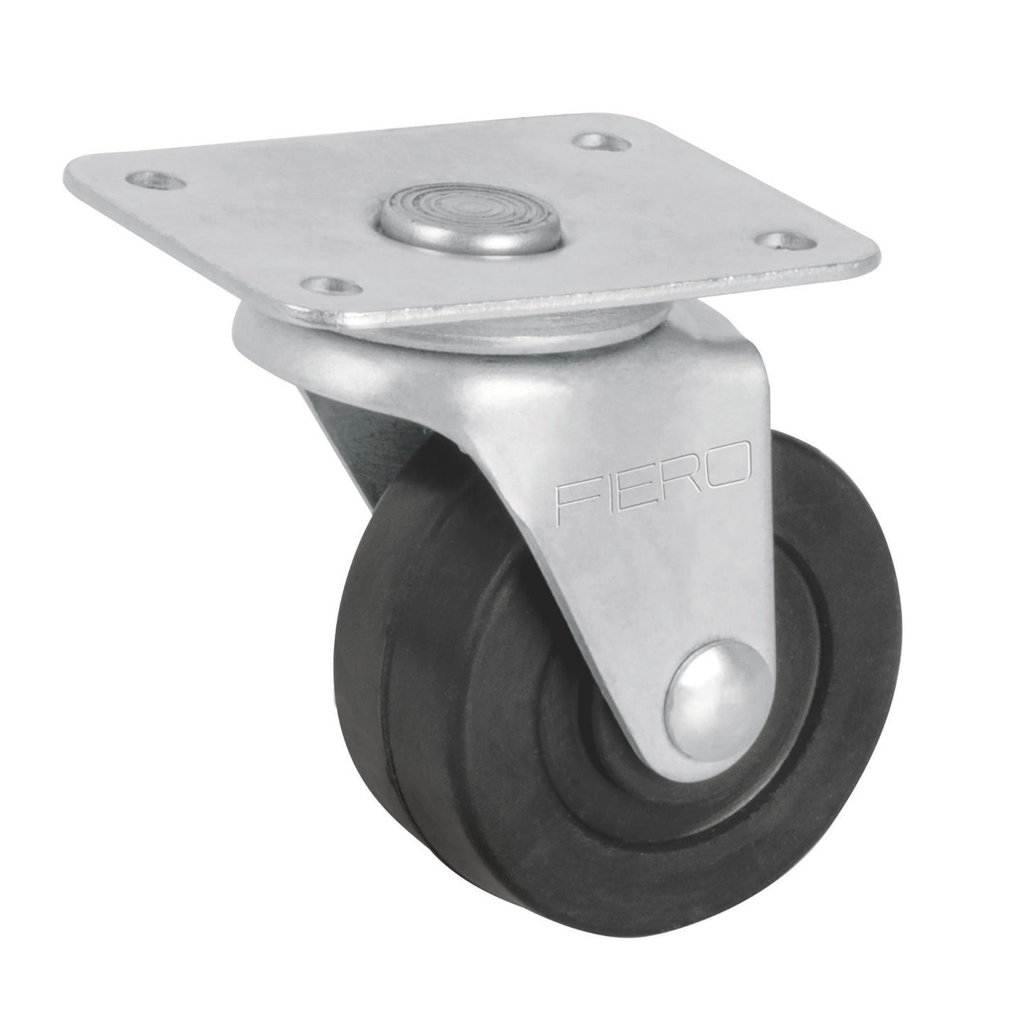 RODAJA HULE 4', PLACA GIRATORIA CON BALERO, CARGA 50 KG