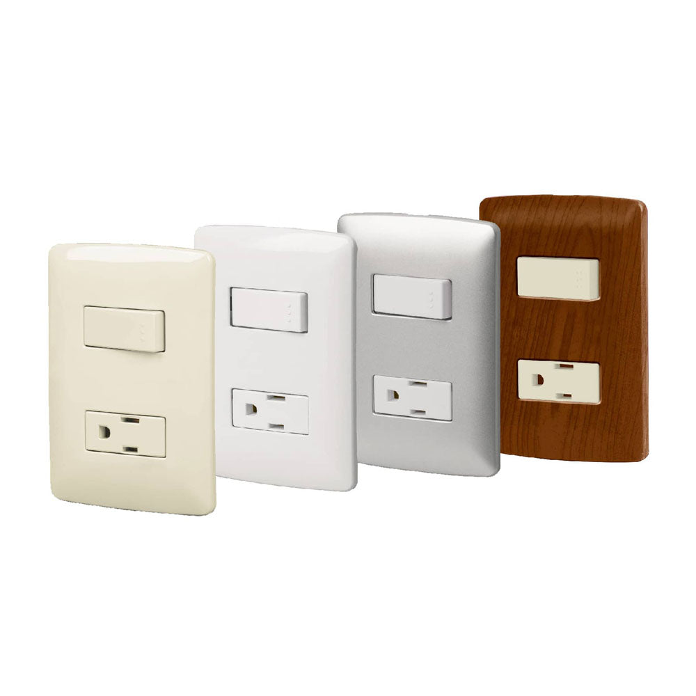 PLACA ARMADA CONTACTO E INTERRUPTOR, LINEA ITALIANA