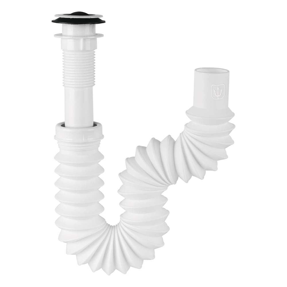 CÉSPOL FLEXIBLE P/LAVABO CON CONTRA, POLIPROPILENO, 1-1/4"