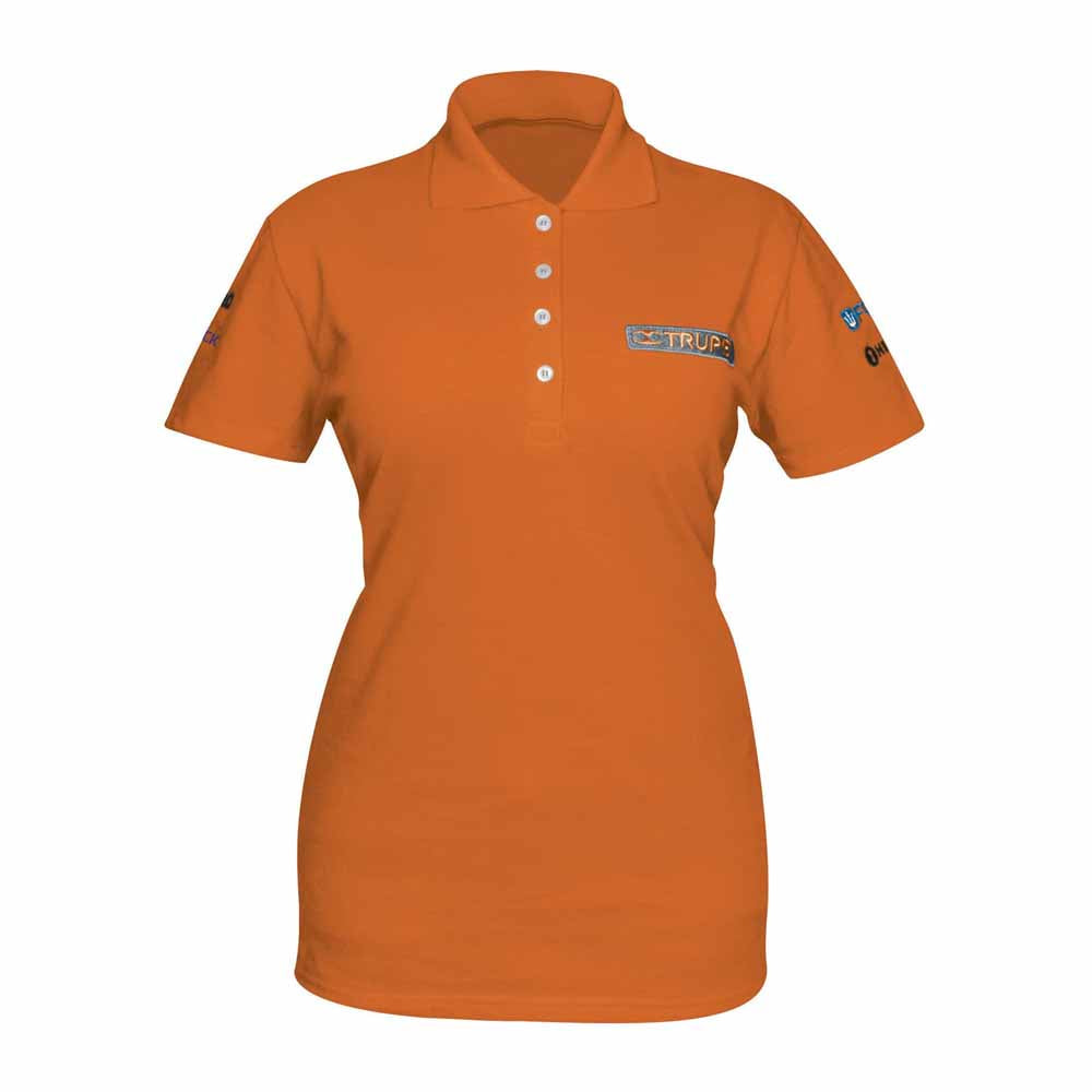 PLAYERA POLO NARANJA DAMA TALLA M