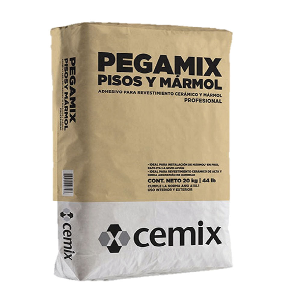 CEMIX PEGAPISO Y MARMOL BLANCO PEGACERAMICO