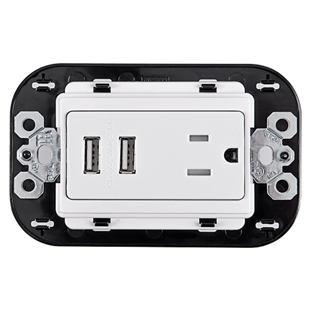 CONTACTO POLARIZADO CON TOMA USB QMX