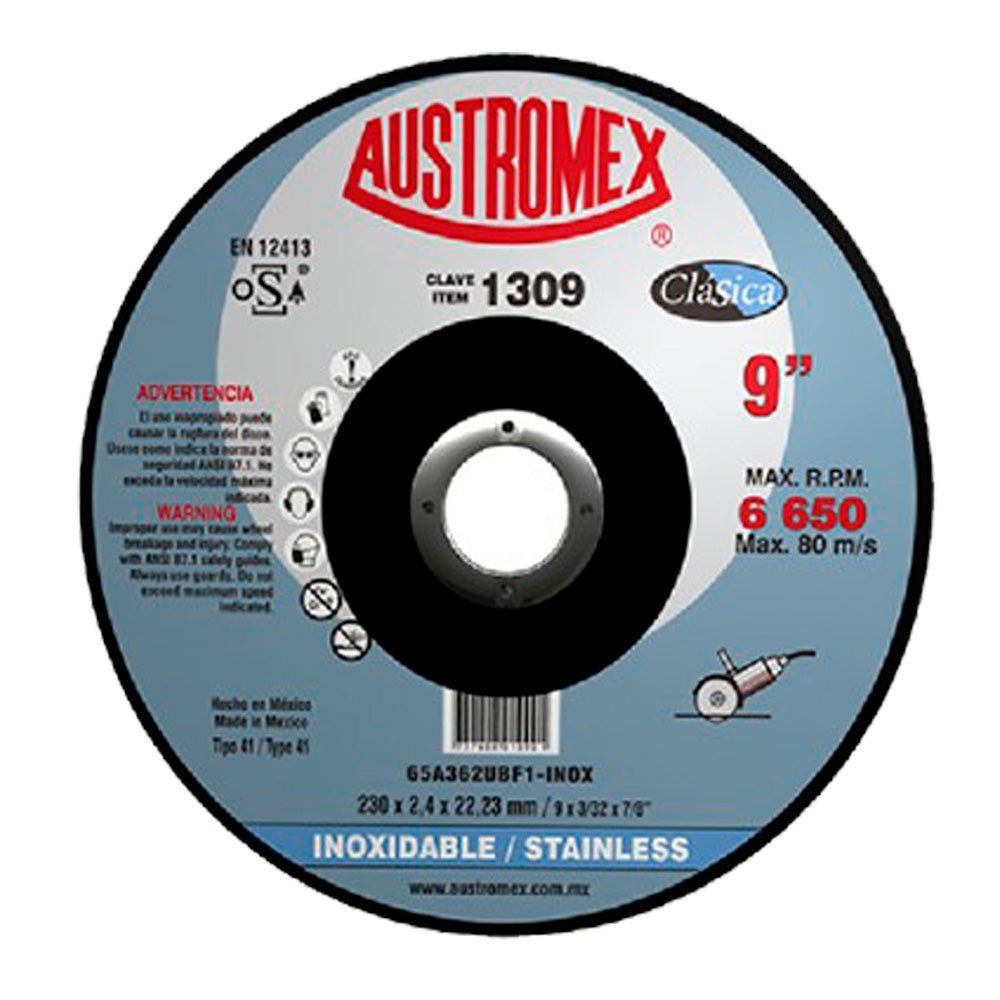 DISCO SUPERDELGAD P/METAL-INOX 9"