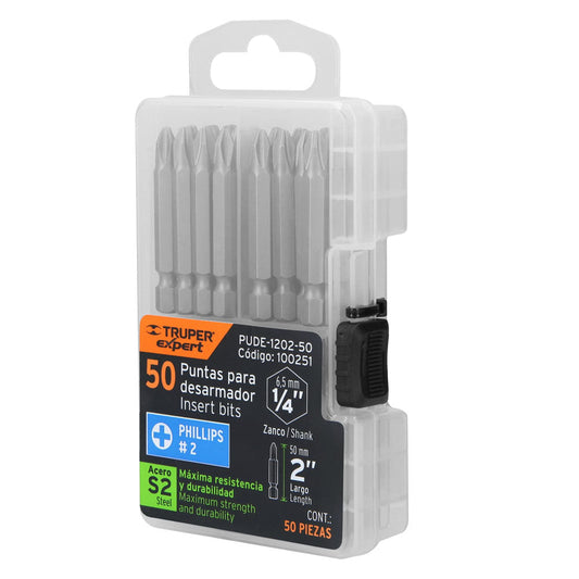 ESTUCHE CON 50 PUNTAS DE CRUZ PH2 LARGO 2"