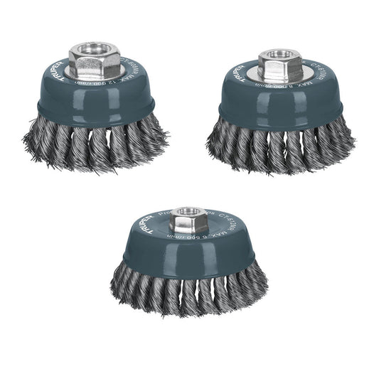 CARDA DE COPA ALAMBRE TRENZADA FINO 3" MULTI ROSA