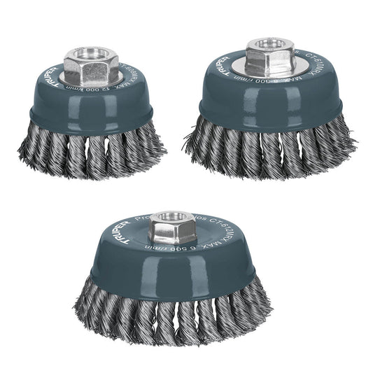 CARDA COPA 4" ALAMBRE TRENZADO GRUESO, MULTI-ROSCA, TRUPER