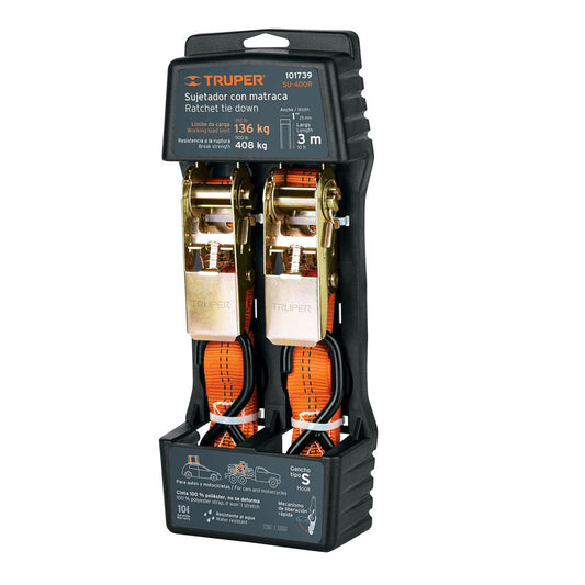 JUEGO DE SUJETADORES C/MATRACA CARGA MAX 400 KG 2