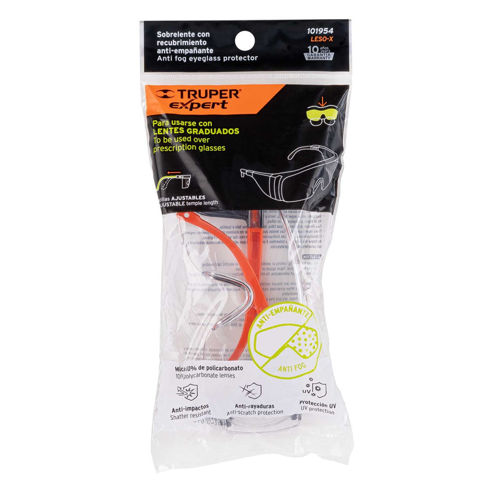 SOBRELENTE DE SEGURIDAD, MICA CLARA CON ANTIEMPAÑO, EXPERT