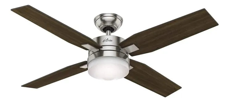 Abanico 52", Mill Valley, Color Plateado  Matte, Hunter