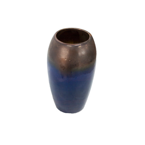 FLORERO DORADO AZUL 12.7X22.5CM