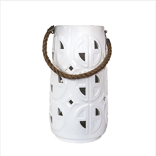 CANDELERO BEIGE 16.5X16.5X28