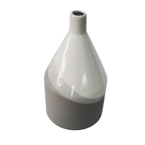 FLORERO GRIS/BCO14X14X25CM