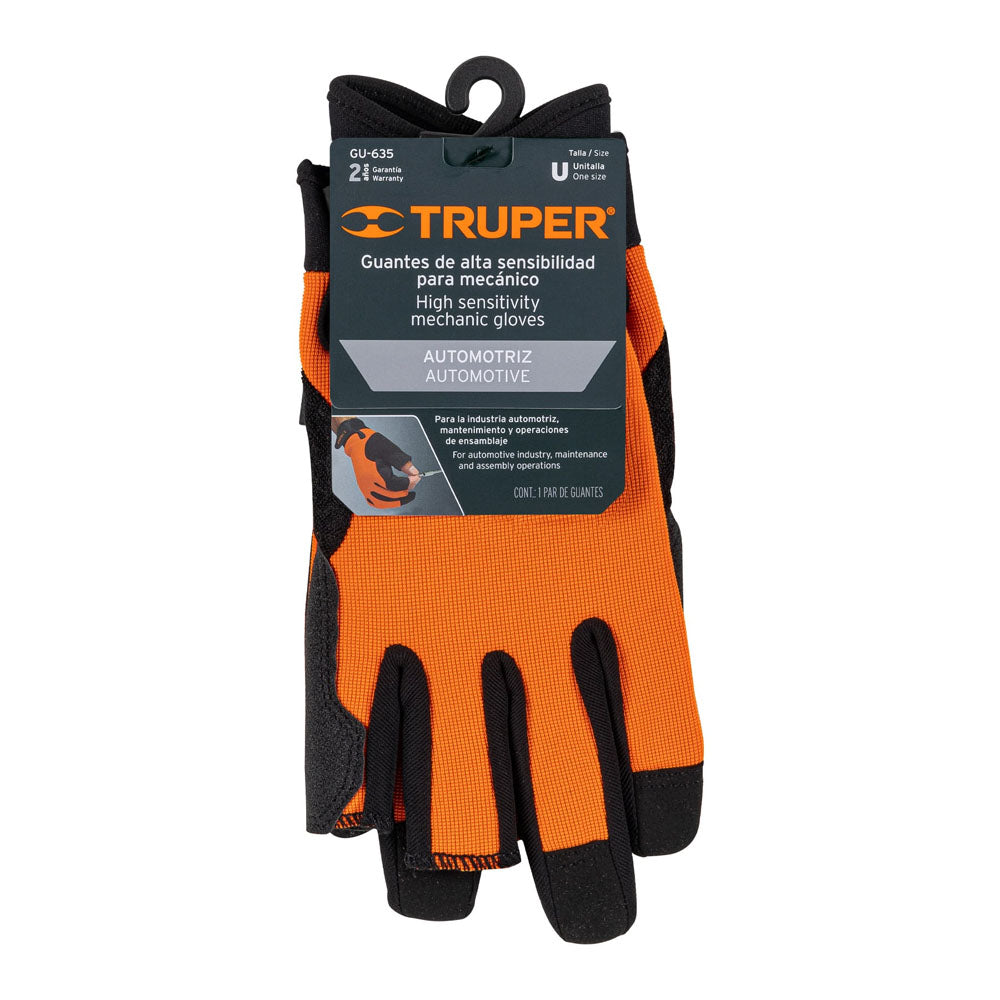 GUANTES PARA MECÁNICO, PALMA REFORZADA
