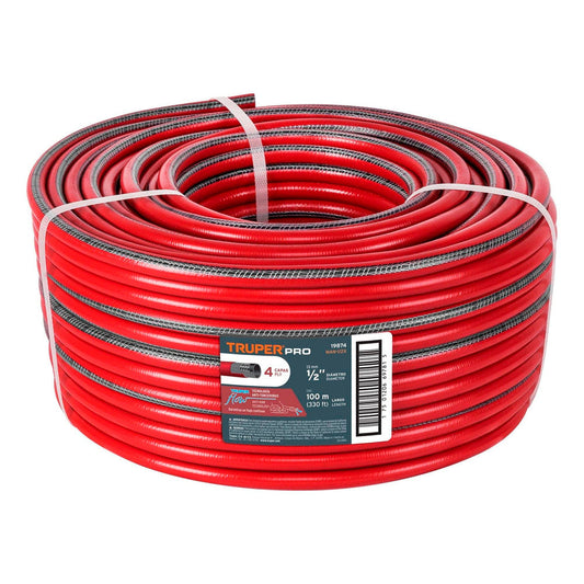 MANGUERA 3/4 SUPER RFORZADA 4 CAPAS ROLLO DE 100METROS