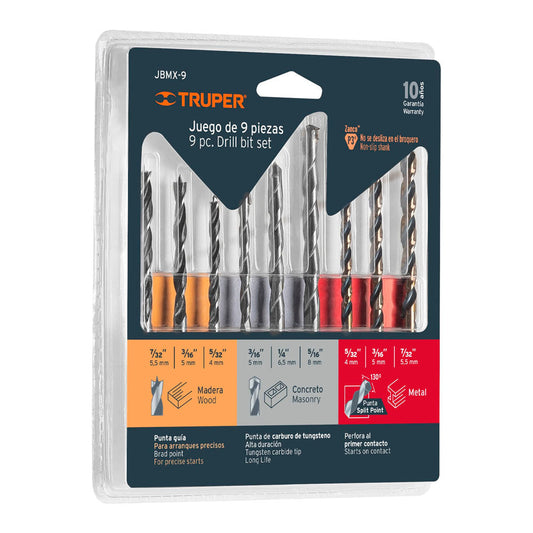 JGO 9 BROCAS P/CONCRETO MADERA Y METAL