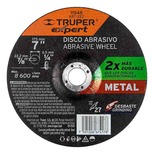 DISCO P/DESB. MET. 7" PROF ABT-222