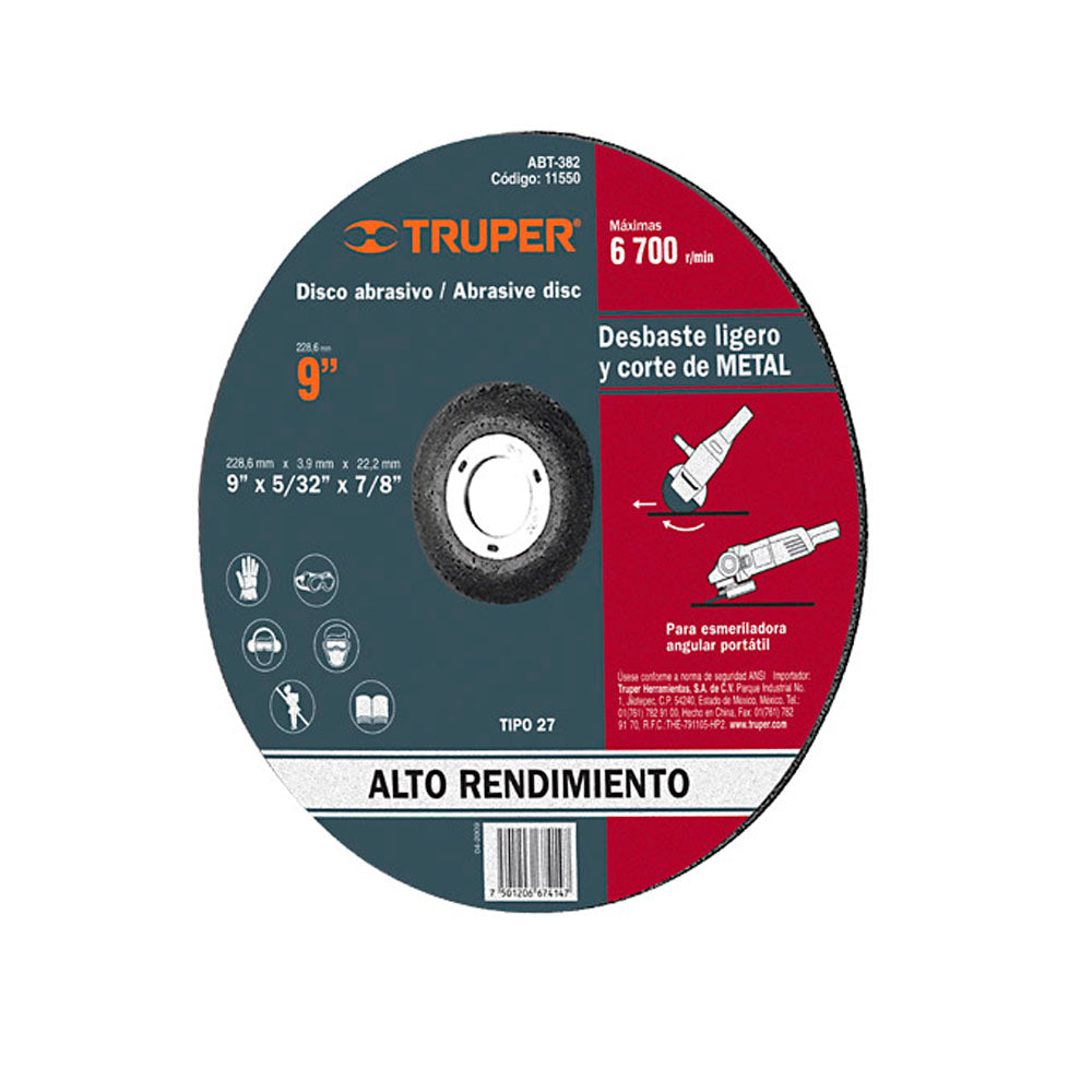 DISCO DESB.METAL 9" TRUP.ABT-382