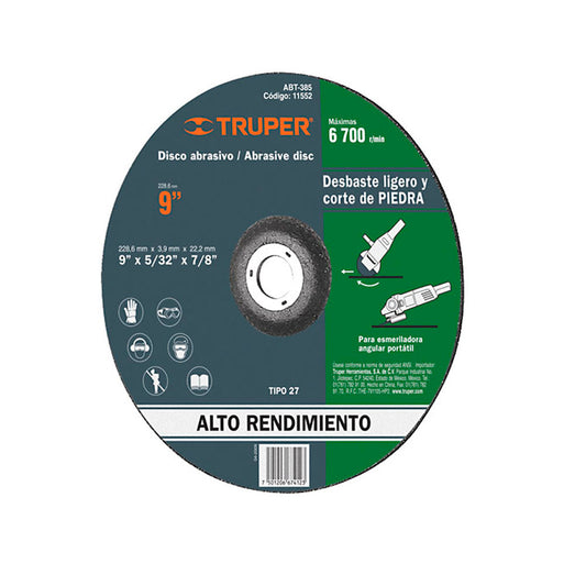 DISCO P/DESB. Y CORTE PIED 9" ALTO REND. ABT-385