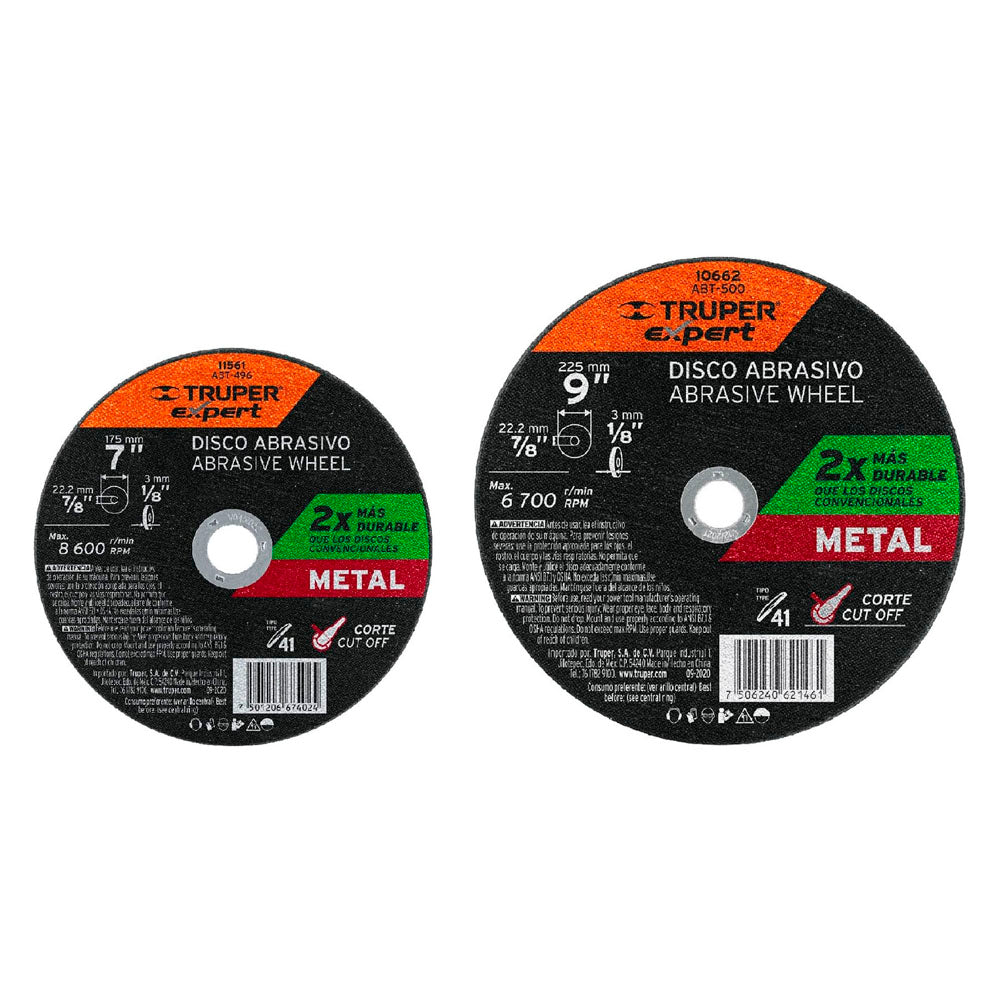 DISCO CORTE METAL 7"TRUP. ABT-496