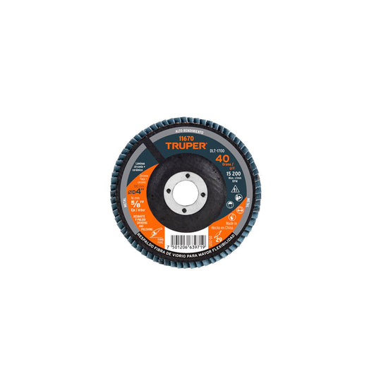 DISCO LAMINADO 4-1/52 GRANO40 CENTRO 7/8"