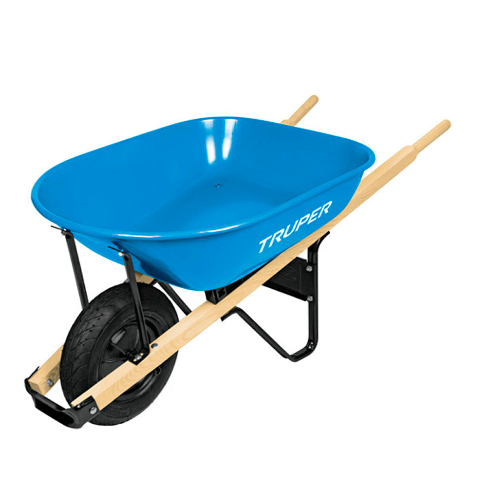 CARRETILLA 5 FT MANGOS/MADERA 1-3/4" LLANTA SOLIDA CAT-50WSO