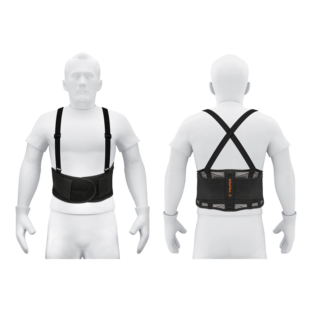 FAJA VENTILADA CON TIRANTES, TALLA EXTRA-GRANDE