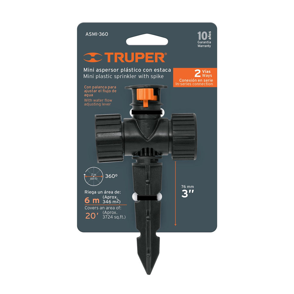ASPERSOR PLASTICO P/RIEGO A 360° TRUPER ASMI.360