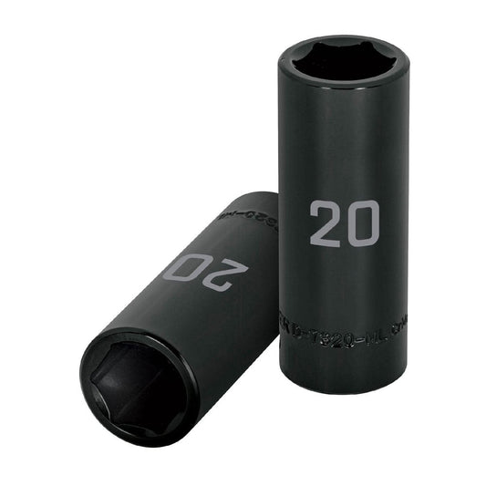 DADO DE IMPACTO, LARGO, 6 PUNTAS, CUADRO 1/2' DE 16MM