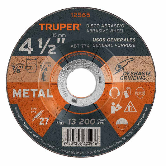 DISCO DESBASTE METALES 115X6X20MM