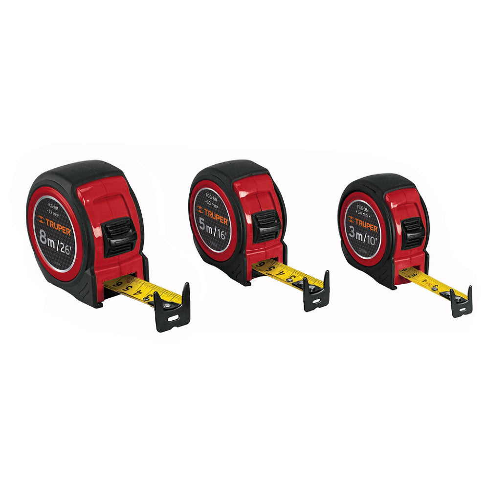 FLEXOMETRO COMPACTO GRIP 8M CINTA 25MM FCG-8M
