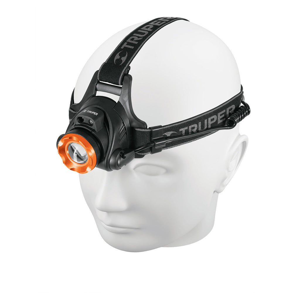 LINTERNA DE MIINERO 300 LUMENES 1 LED RECARGABLE